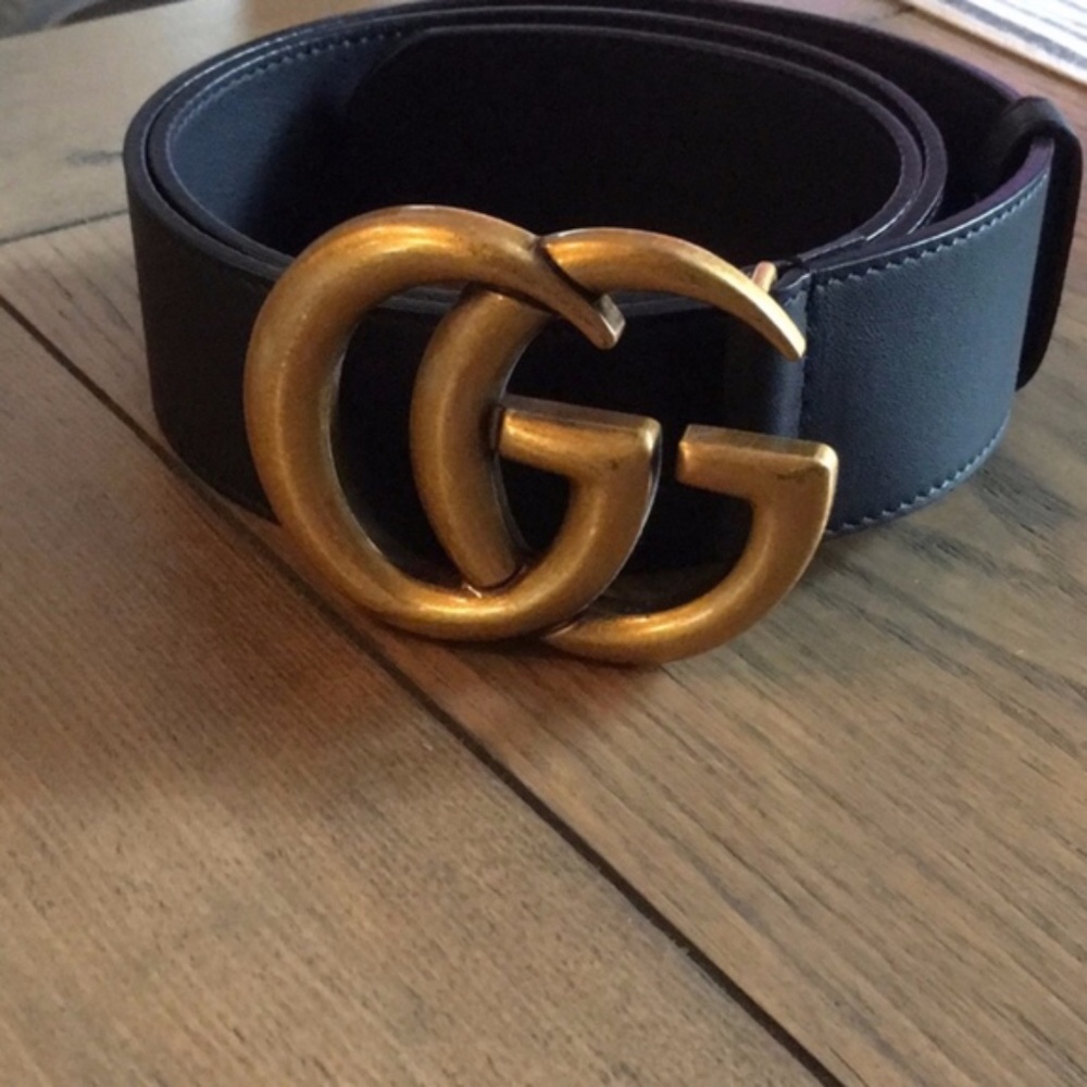 Gucci Double G Leather Belt